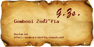 Gombosi Zsófia névjegykártya