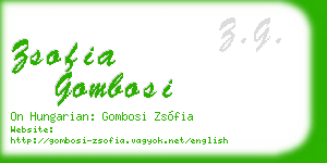 zsofia gombosi business card